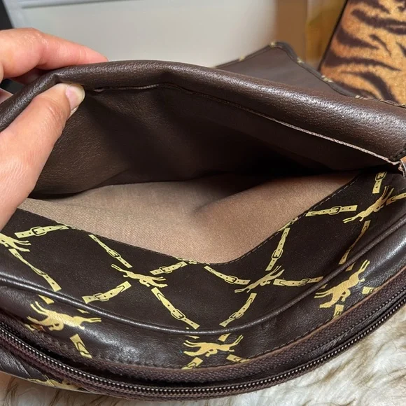 Longchamp Shoulder Bag Leather Dark Brown Horse - Picture 11 of 14